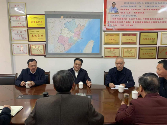 龙岩市委常委组织部长汤孔忠到市老促会调研
